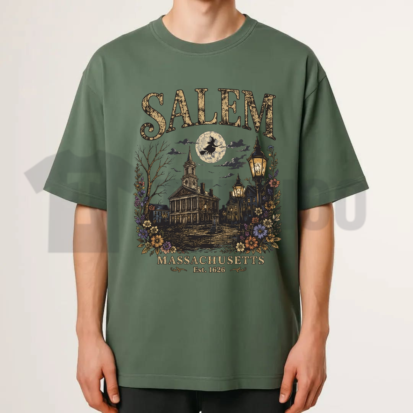 Salem Massachusetts Shirt - Vintage Witch City Halloween Graphic Tee