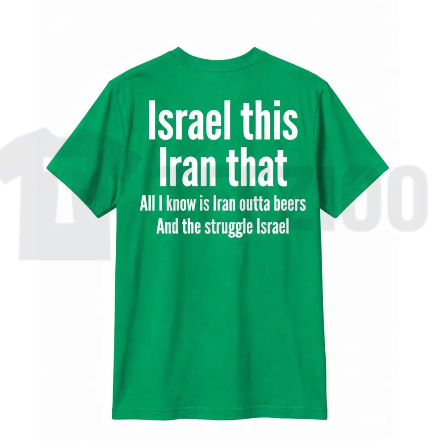 Humorous Beer Pun Graphic Top – Funny Back Print Iran Outta Beers Apparel