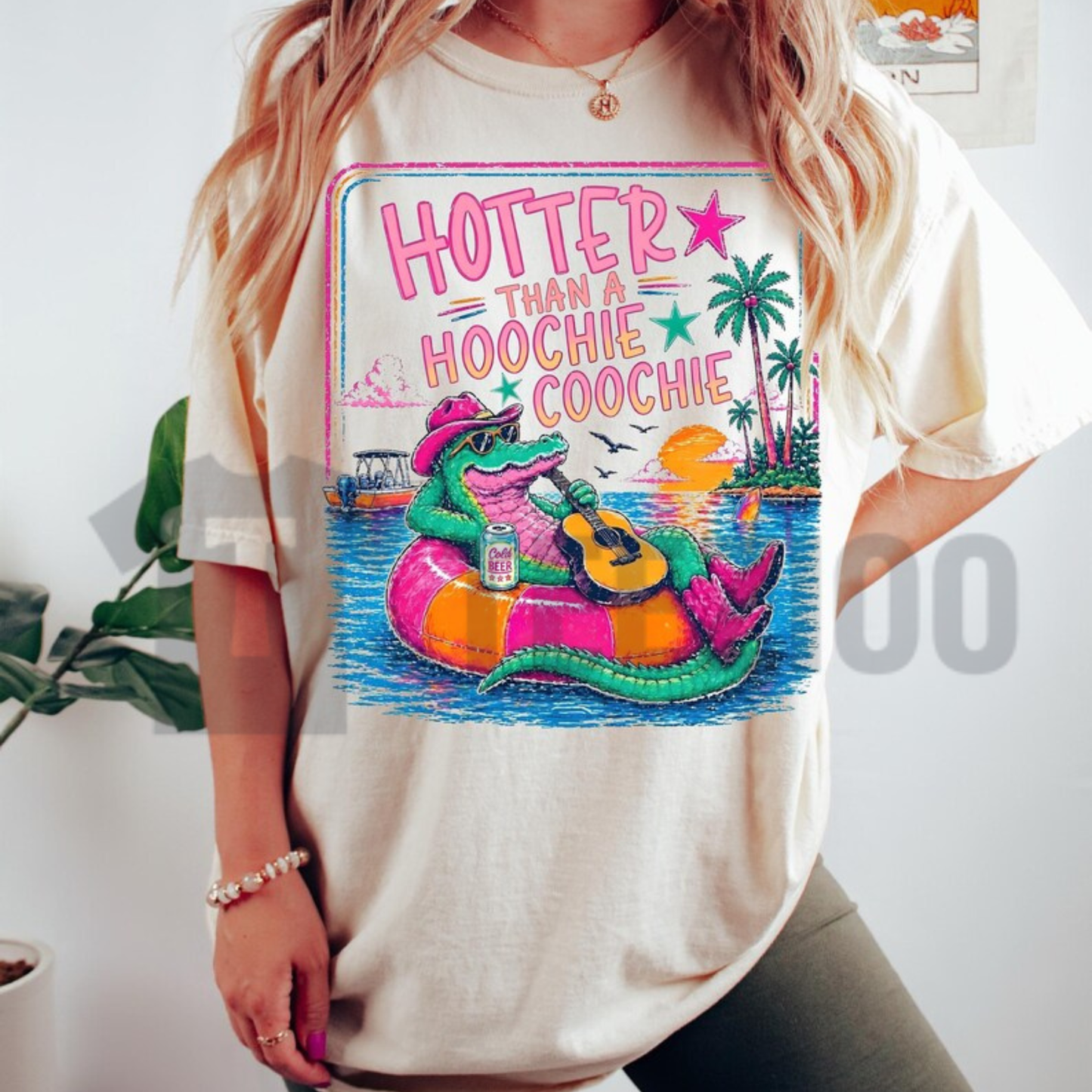 "Super Hot Summer" Crocodile Vacation T-Shirt - Funny Alligator Beach Graphic Tee