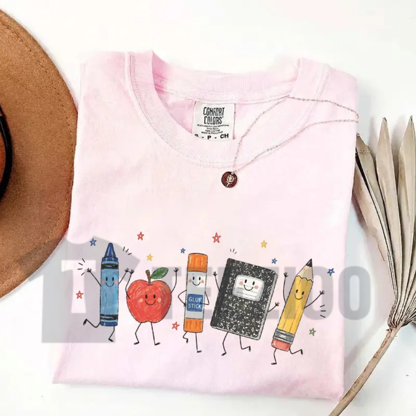 Back To School T-Shirt – Retro School Supplies Cartoon Graphic Tee