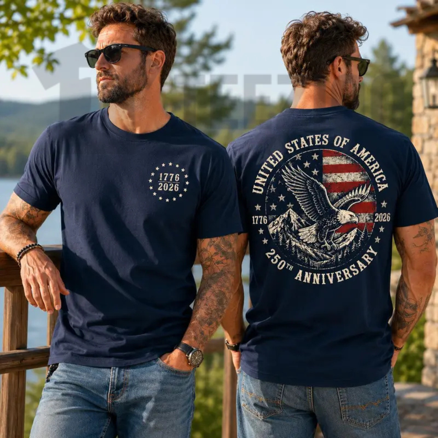 America 250 Patriotic Eagle 1776-2026 Anniversary Shirt