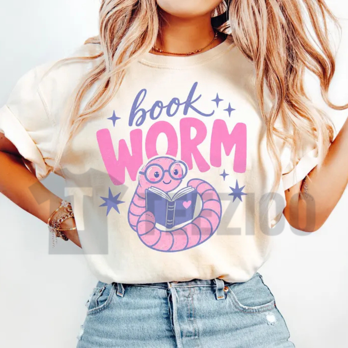 Comfort Colors® Book Worm Shirt - Trendy Reading Worm Graphic Tee