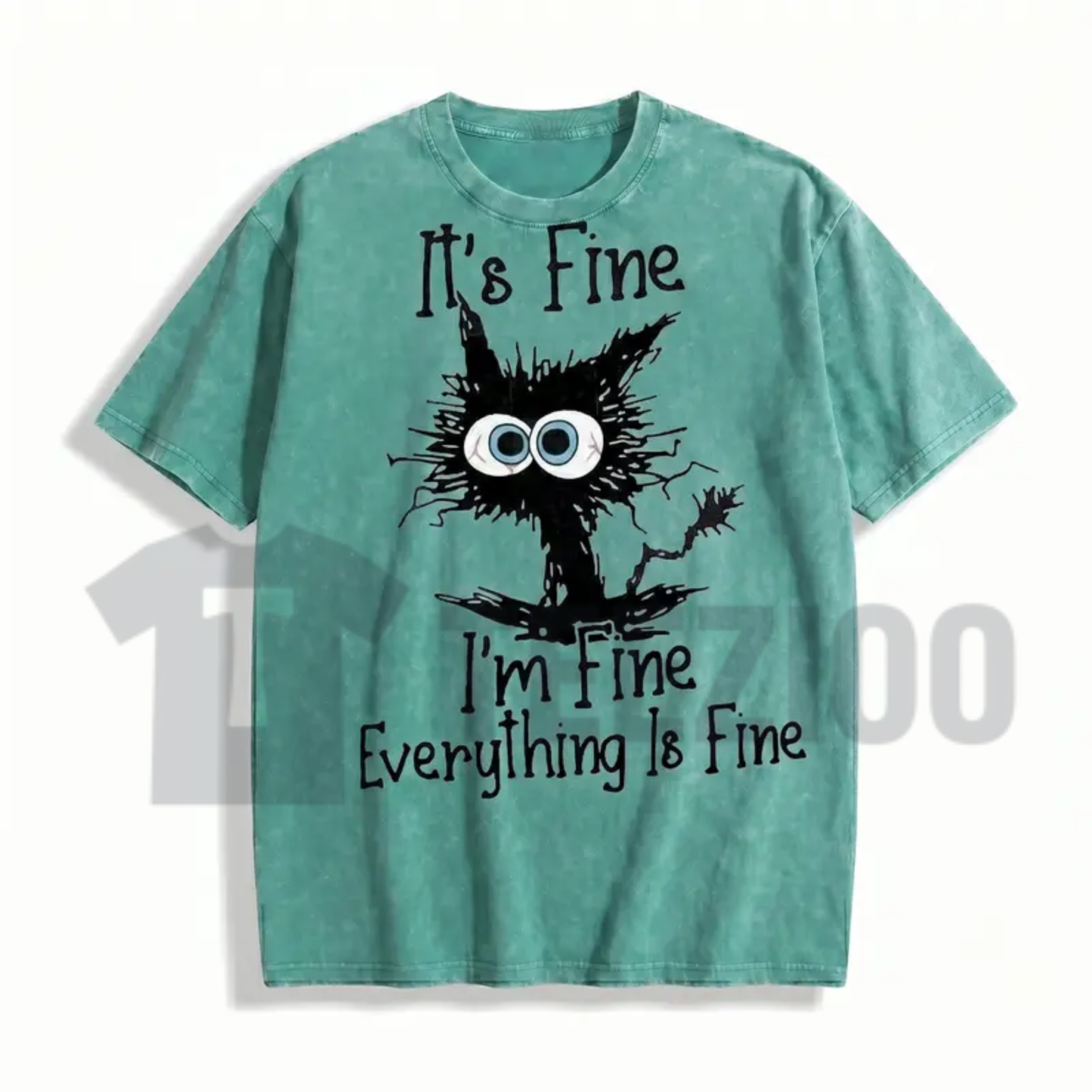 It’s Fine I’m Fine Everything Is Fine Cat T-Shirt