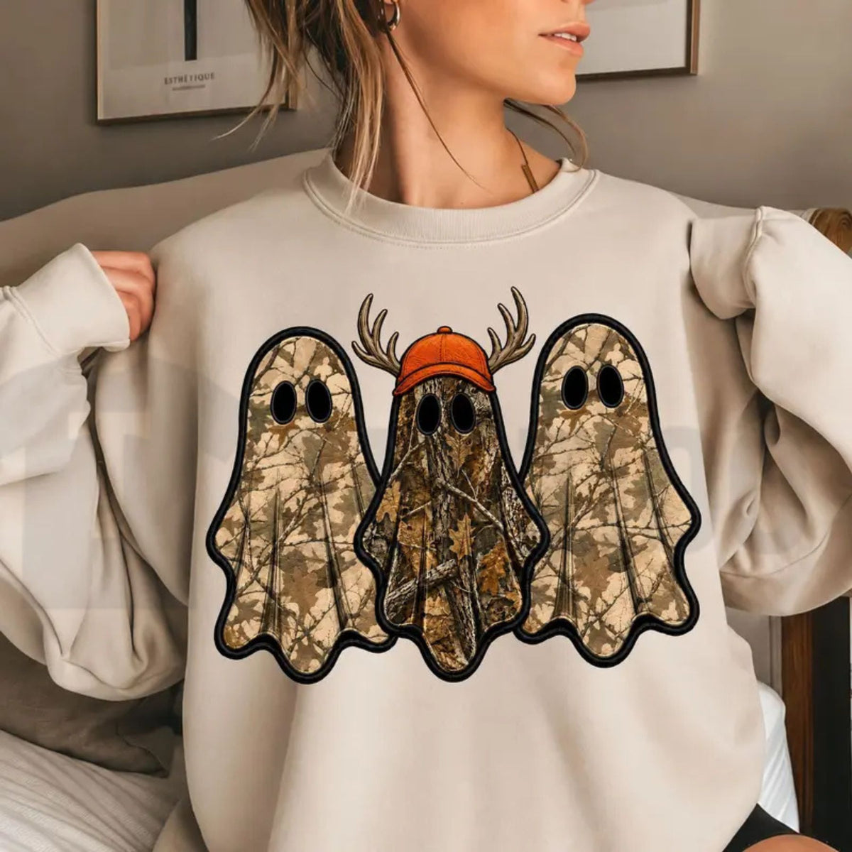 Vintage Ghost Hunter Sweatshirt – Retro Halloween Crewneck