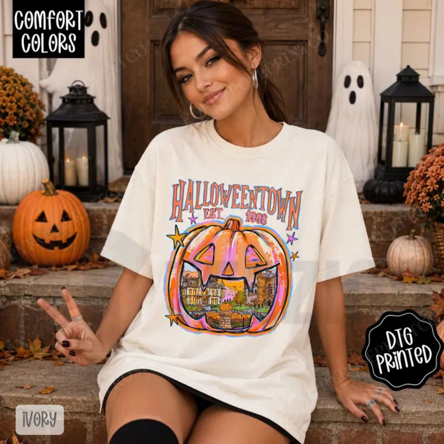Halloweentown Comfort Colors Shirt – Trendy Autumn Fall Graphic Tee