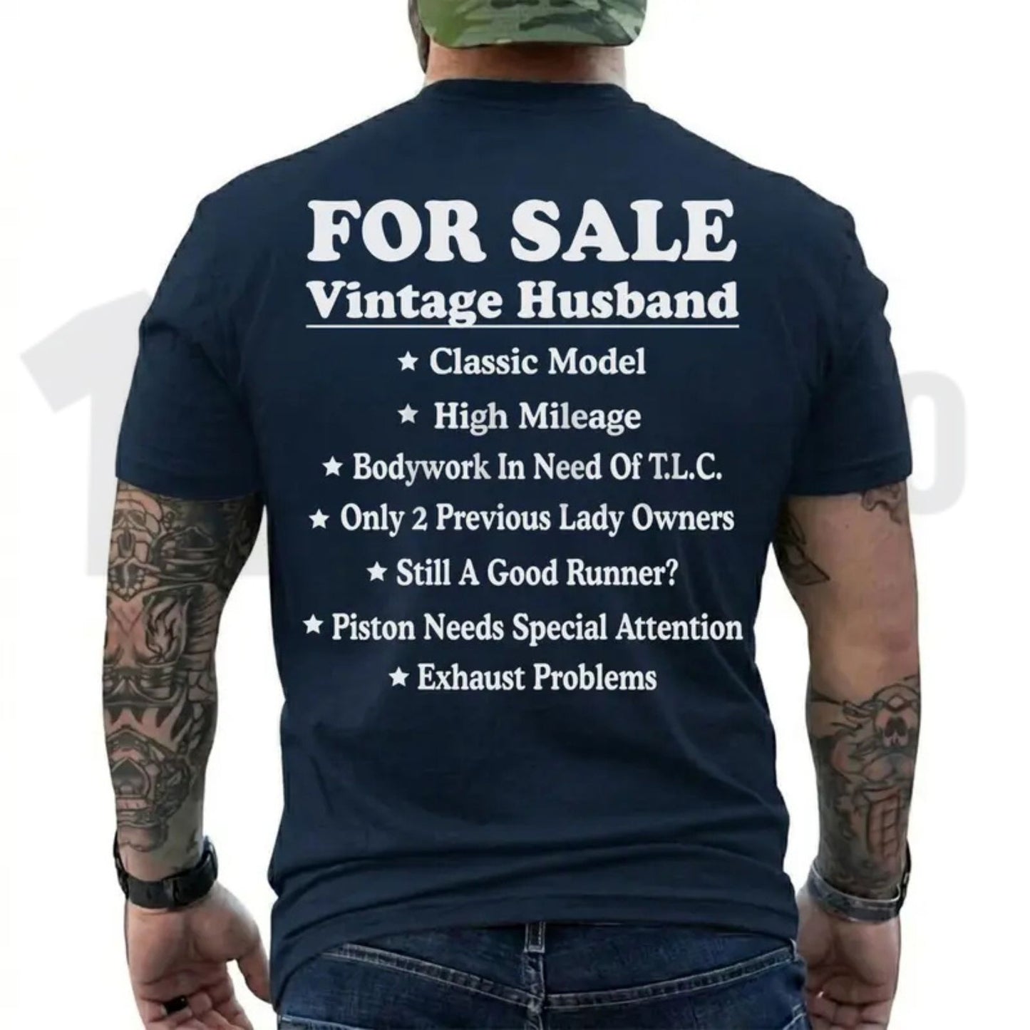 Retro “Husband Clearance” Graphic Tee – Funny Marriage Joke Shirt