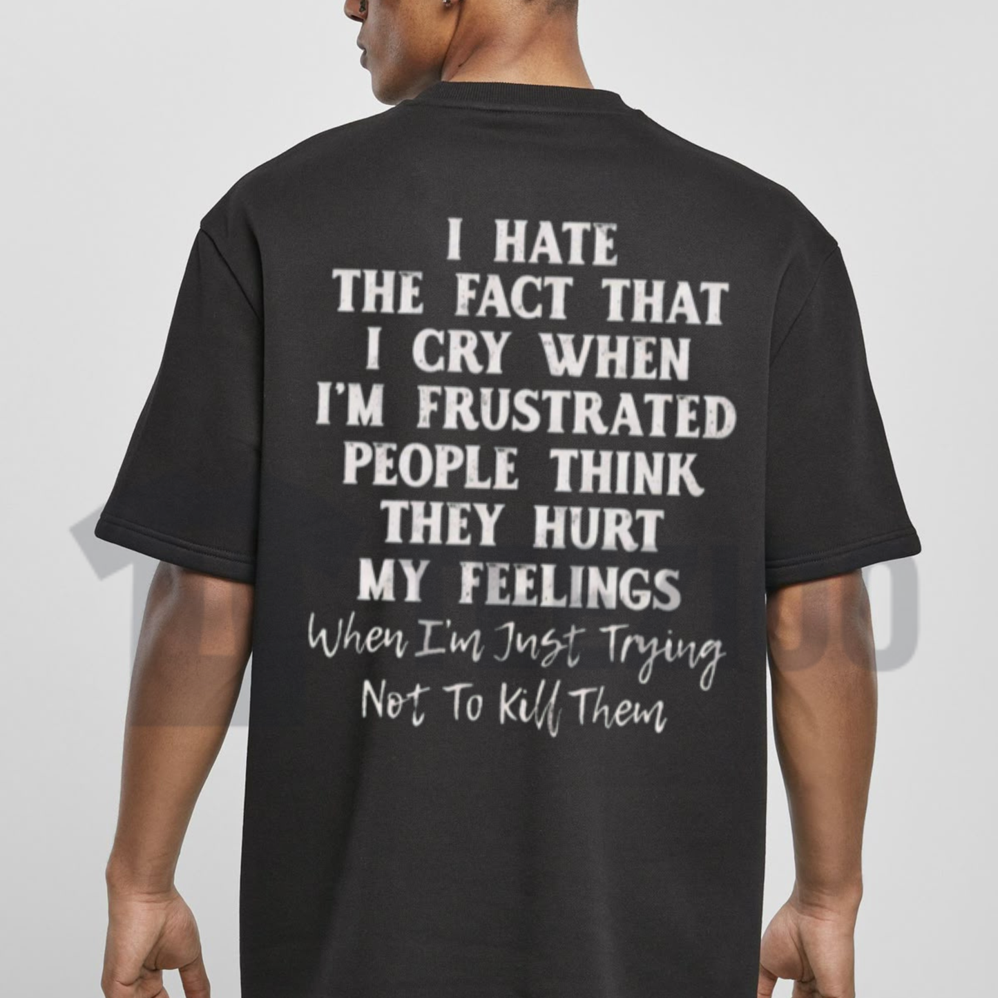 Funny Angry Crier Women's Shirt – Bold Typography Sarcastic Graphic Tee