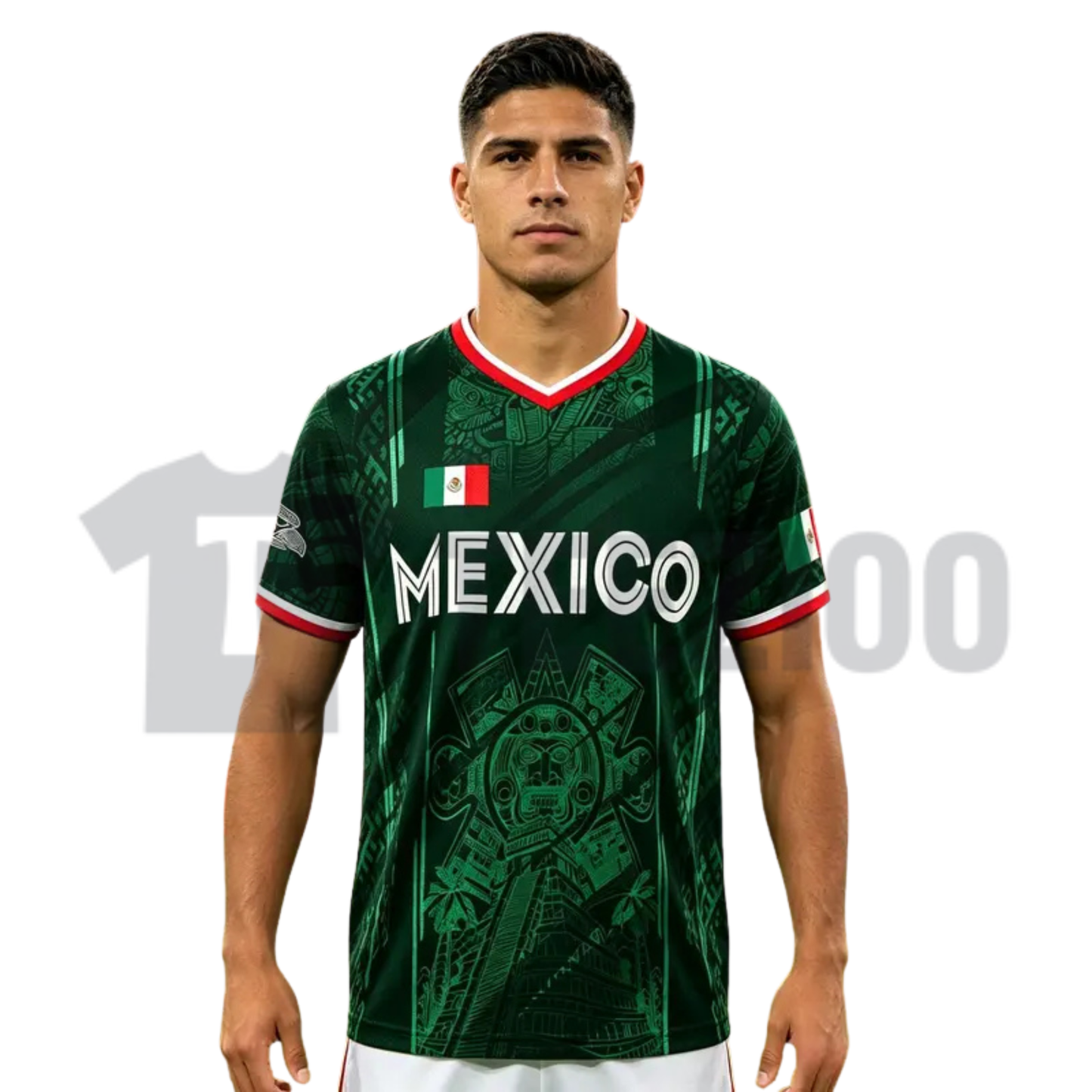 2026 Mexico Soccer V-Neck Short Sleeve Shirt - Men's & Women's Football Fan Tee
