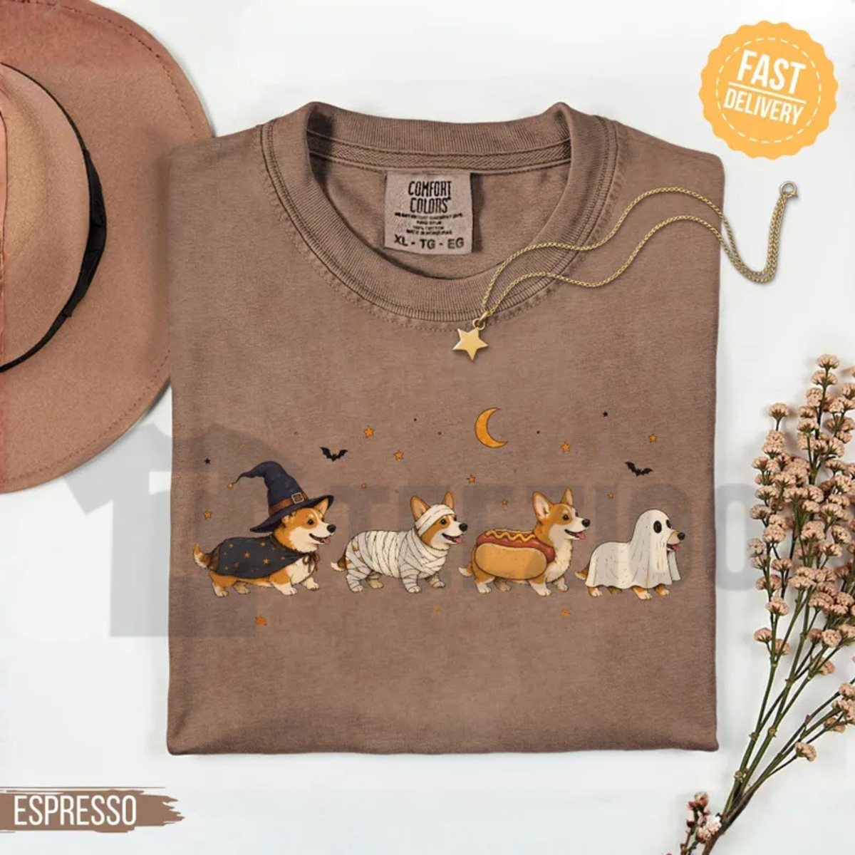Halloween Corgi Costumes Shirt - Cute Spooky Season Dog Tee