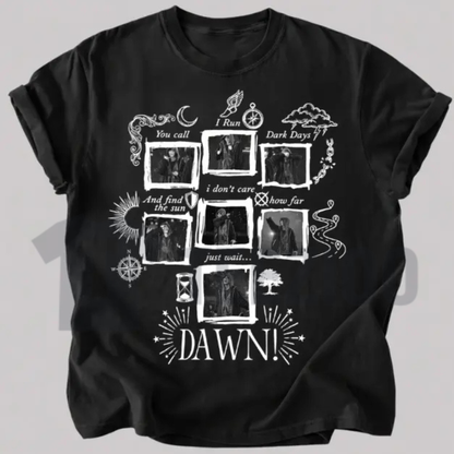 Sun-Drenched Lyrics Shirt – Retro 70s Inspired Graphic Tee