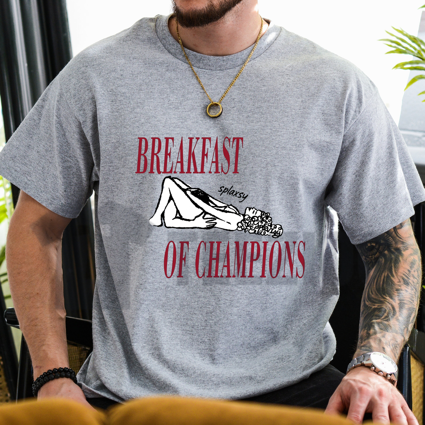 "Breakfast Of Champions" Tee – Vintage Style Retro Graphic Shirt