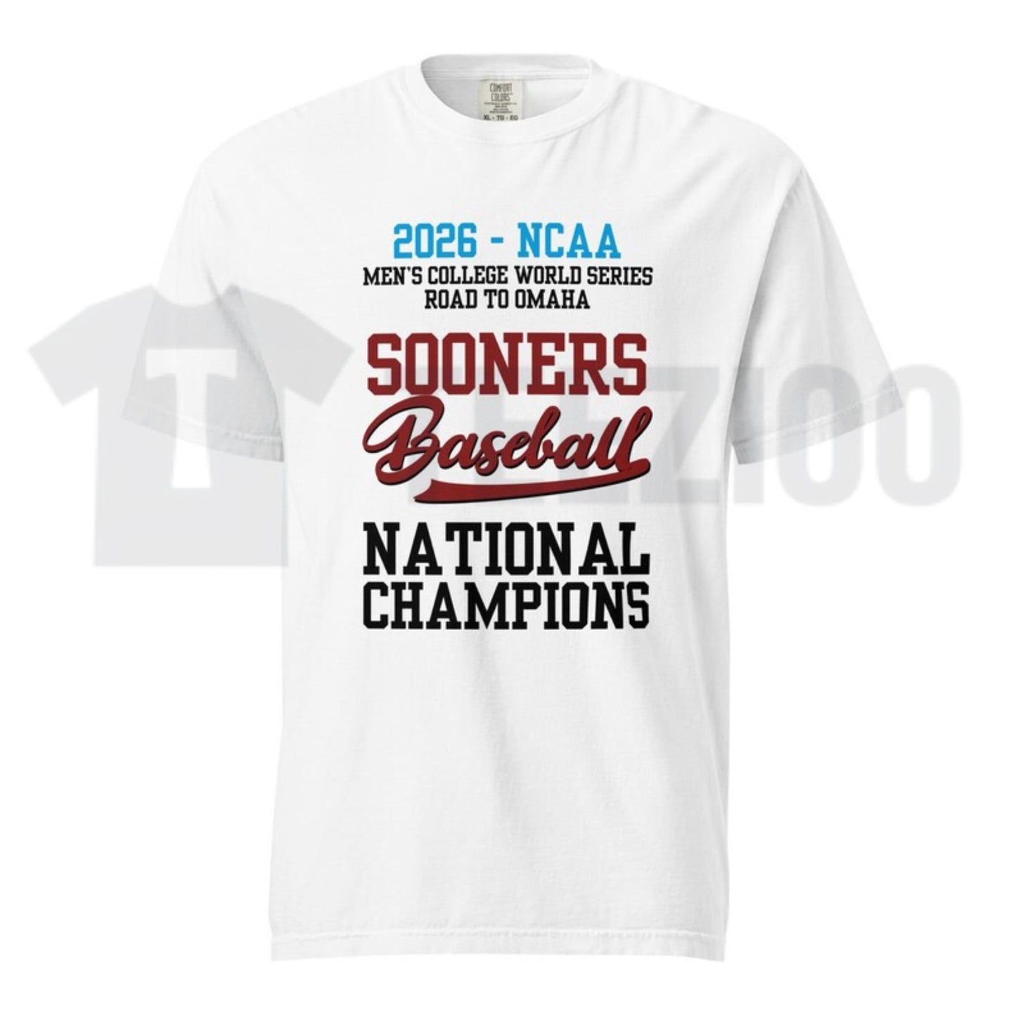 Sooners Baseball 2026 MCWS Champions Comfort Colors Shirt – Vintage Collegiate Tee