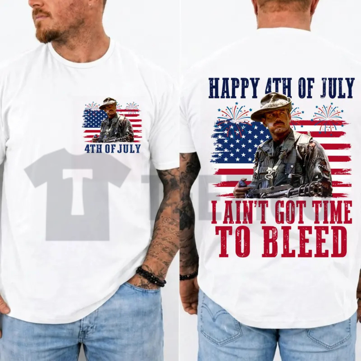 I Ain't Got Time To Bleed 4th of July Shirt