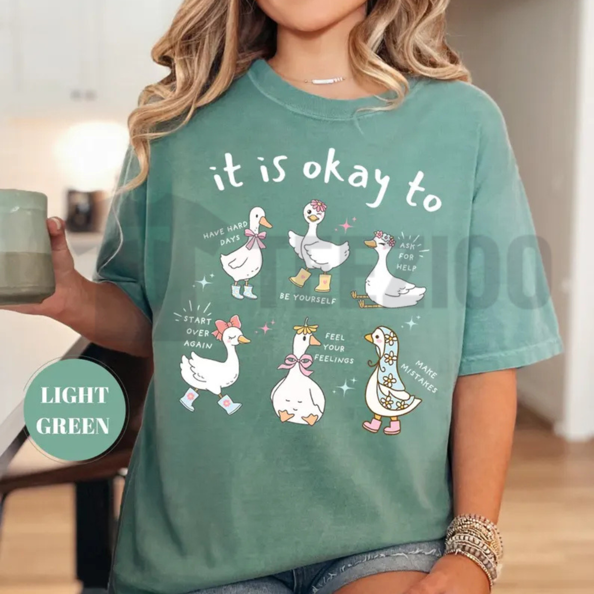 Mental Health Goose Shirt - Cute Motivational Self-Care Graphic Tee