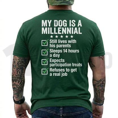 My Dog Is A Millennial Anxious Pup Tee – Hilarious Pet Owner Gift Graphic Shirt