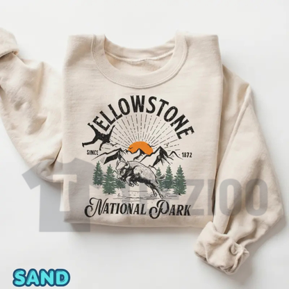 Bison Yellowstone National Park Sweatshirt - Family Vacation Matching Camp Crewneck