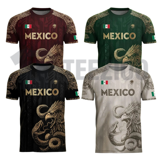 Mexico Aztec Eagle Heritage Soccer t-shirt – All Over Print Men's Football Shirt