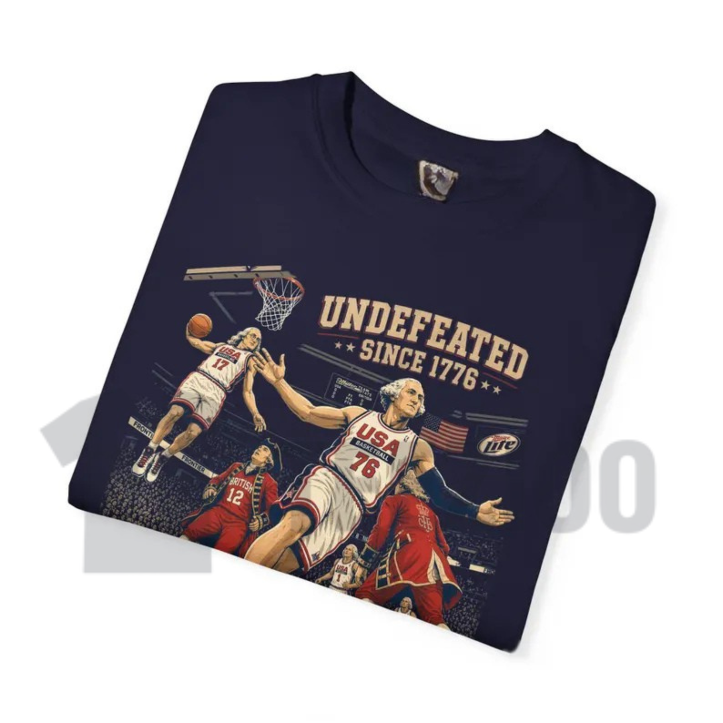 Undefeated Since 1776 Funny America 4th of July Independence Day Graphic T-Shirt