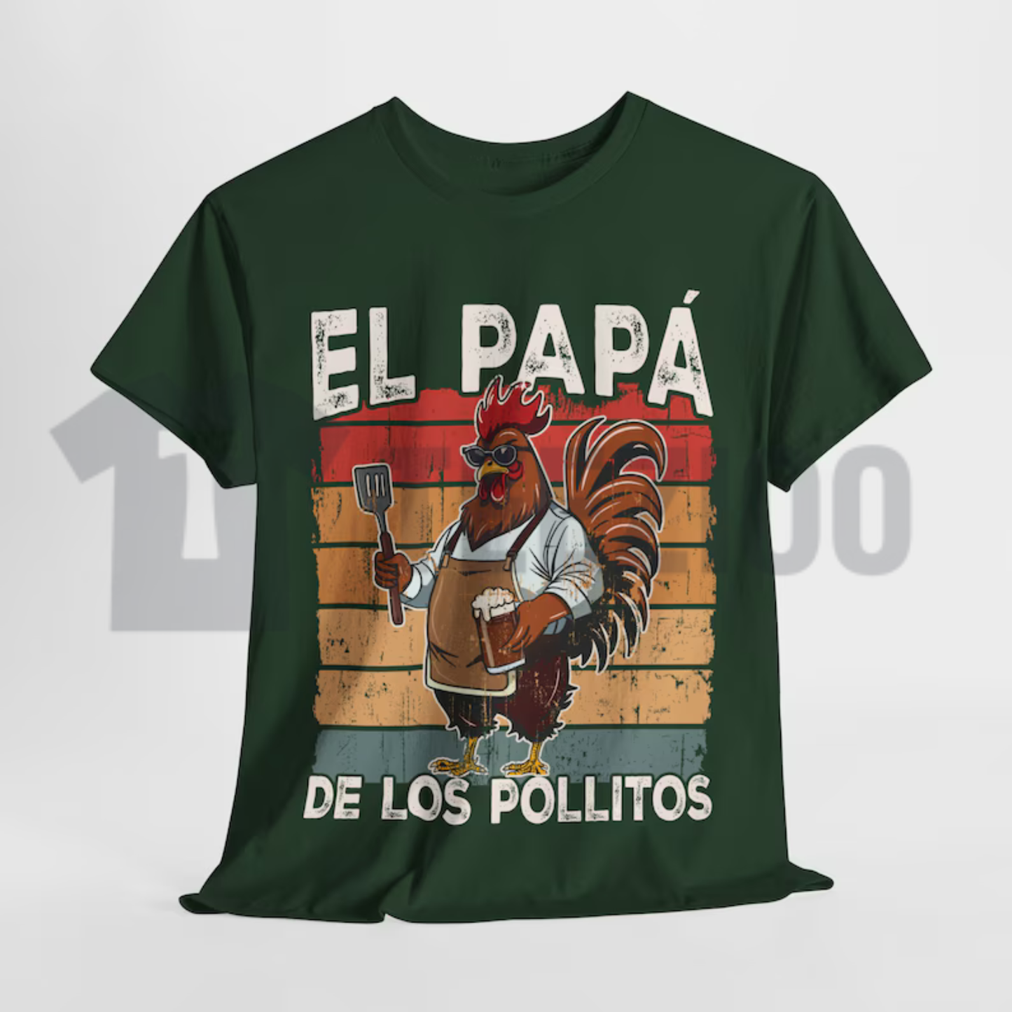 El Papa de los Pollitos Funny Spanish Dia del Padre Gift Graphic T-Shirt