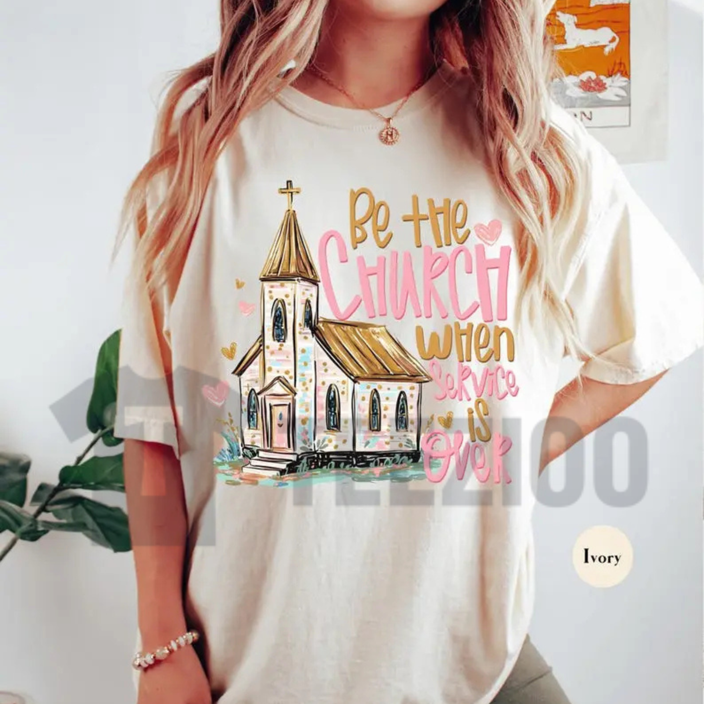 "Be The Church When Service Is Over" T-Shirt - Retro Christian Graphic Tee