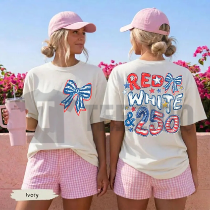 Red White & 250 America 250th Anniversary Comfort Colors Tee