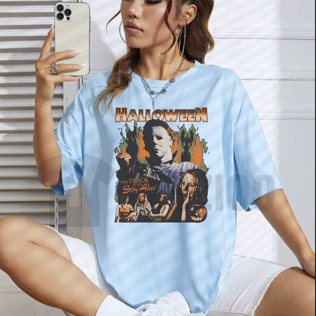Halloween 1978 The Trick Is To Stay Alive Shirt - Retro Horror Graphic Tee