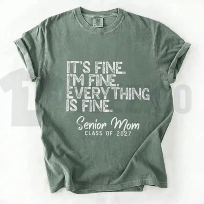 Class of 2027 Senior Mom Comfort Colors Shirt – Retro Graduation Varsity Tee