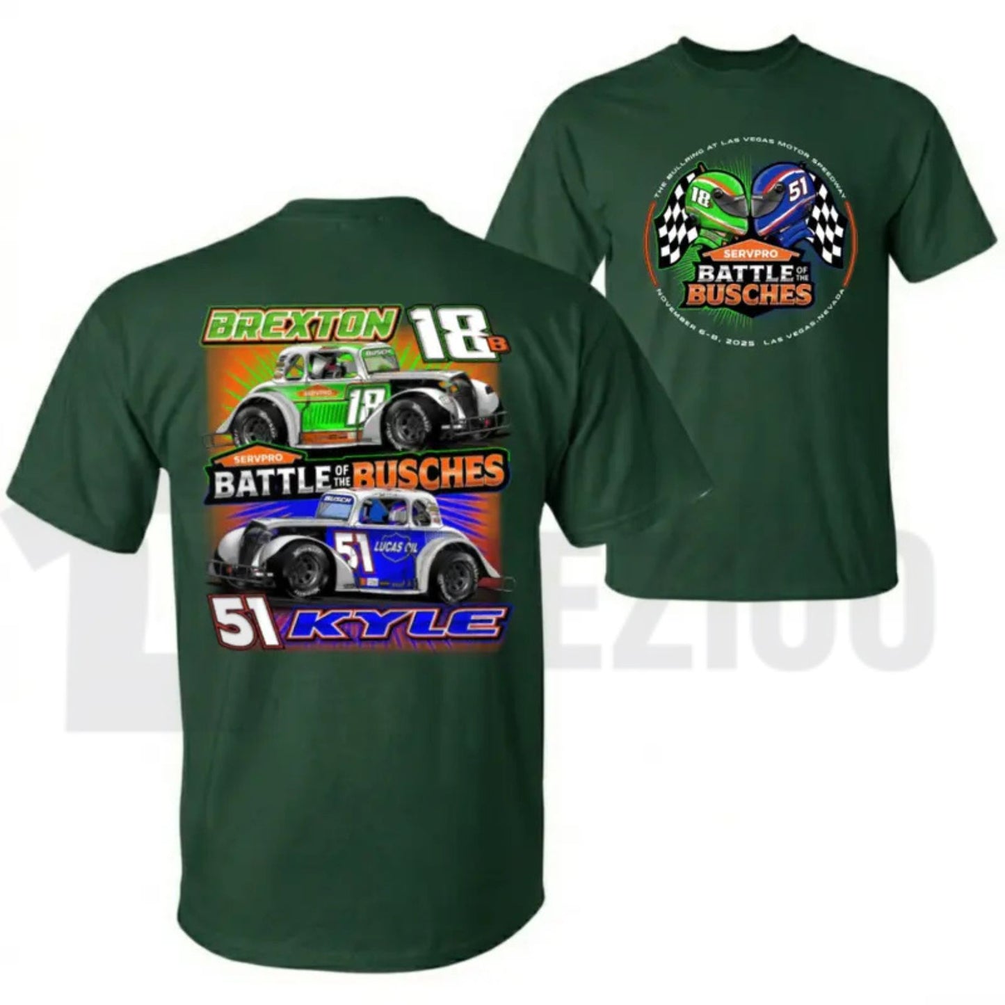 Battle Of The Busches Racing Vintage NASCAR Style Graphic T-Shirt