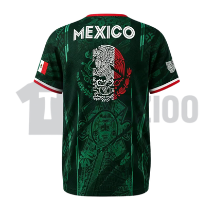 2026 Mexico Soccer V-Neck Short Sleeve Shirt - Men's & Women's Football Fan Tee