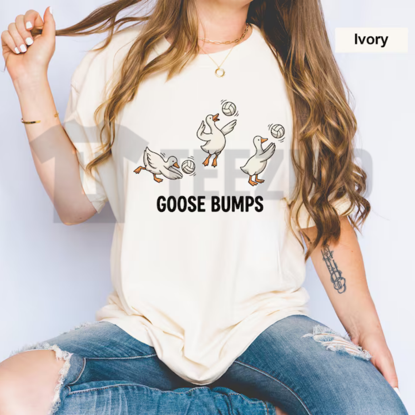 Funny Goose Volleyball Player Shirt - Cute Sports Pun Tee
