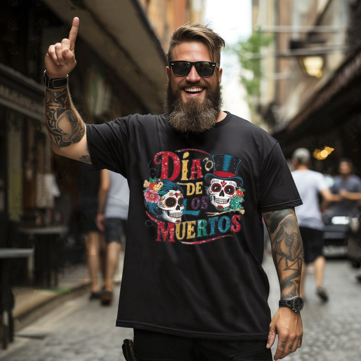 Day of the Dead Calavera Shirt - Sugar Skull Día de los Muertos Tee