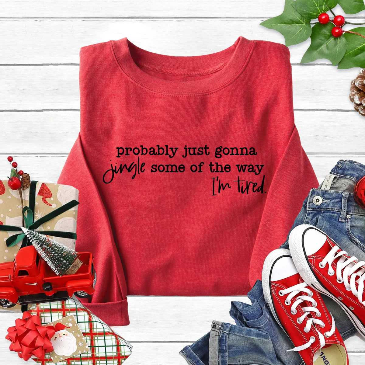 Love In Season Christmas Sweatshirt - Womenswear Holiday Grace Crewneck
