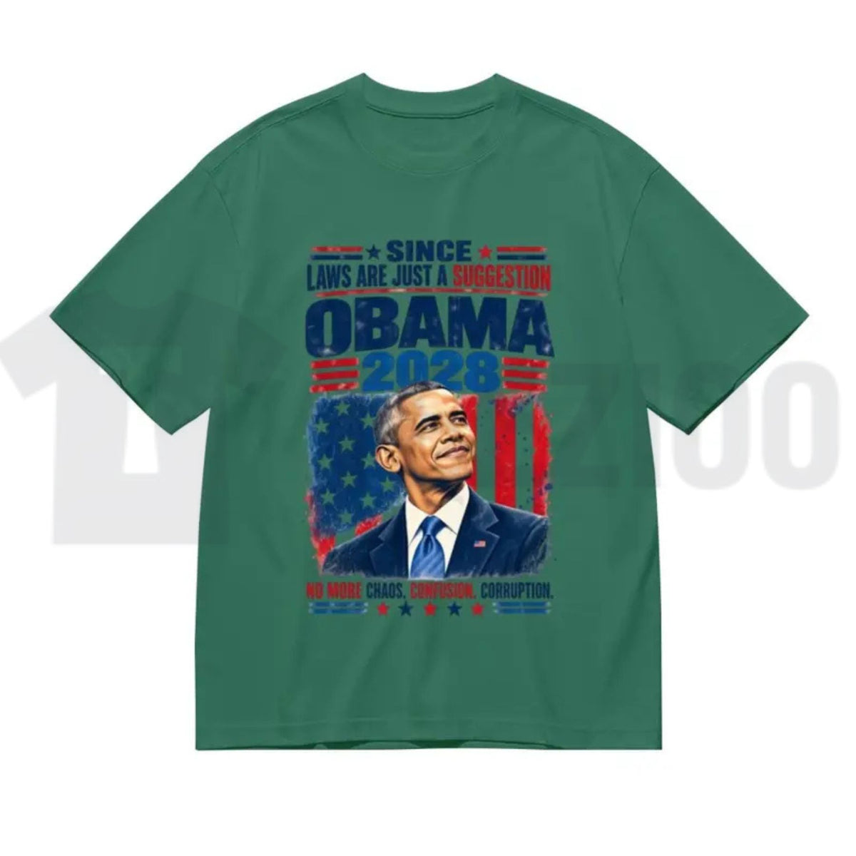Retro Campaign Typography Top – Obama 2028 Bold Election Graphic Apparel