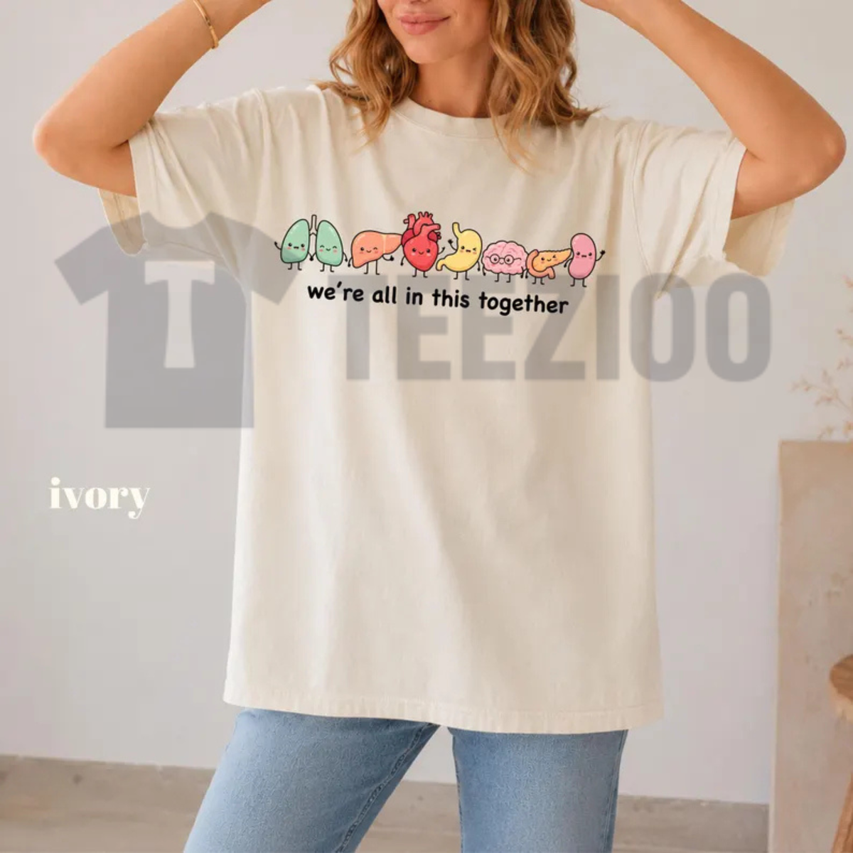 "We're All In This Together" Organ Anatomy Shirt - Cute Nursing Graphic Tee