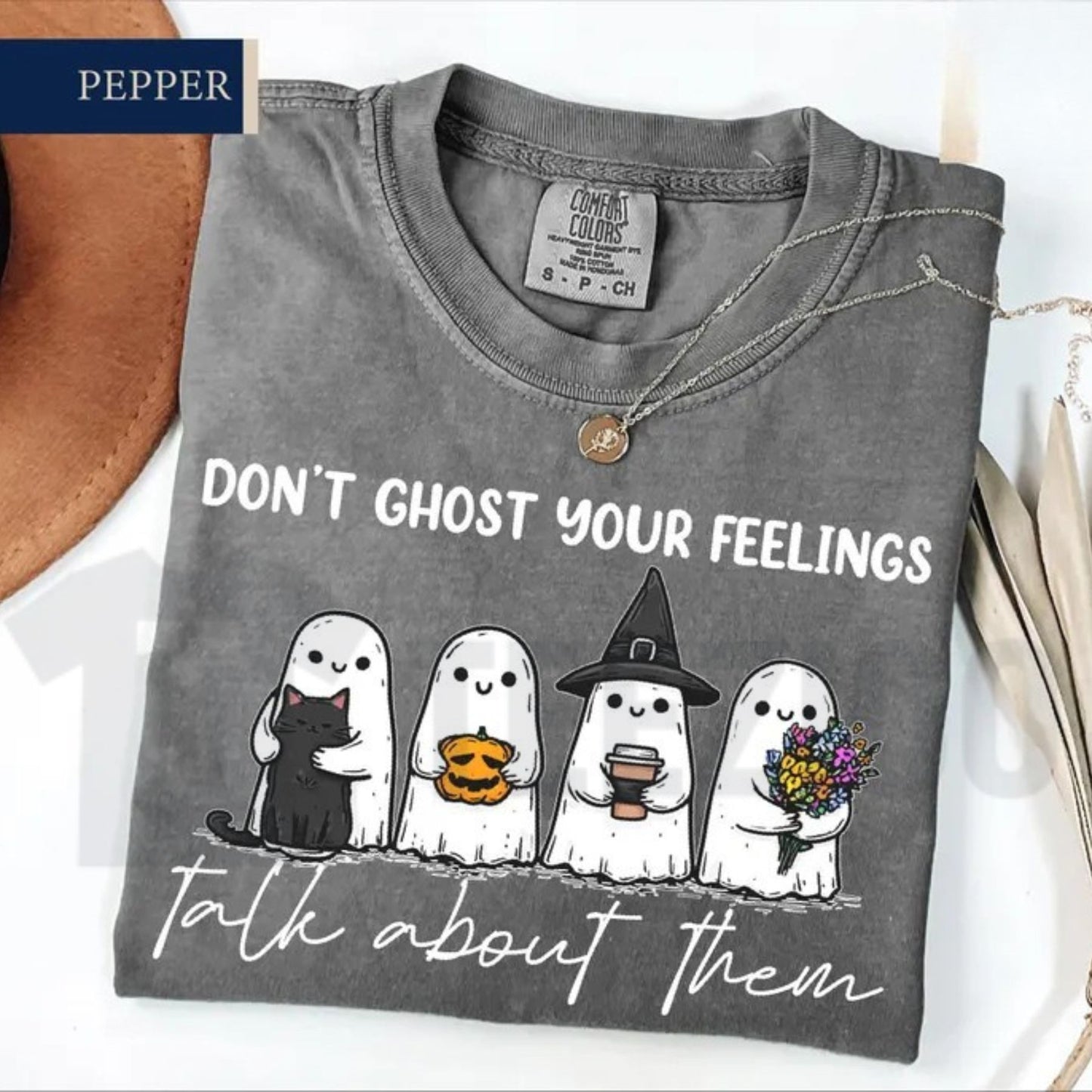Don't Ghost Your Feelings Comfort Colors Shirt – Mental Health Halloween Tee