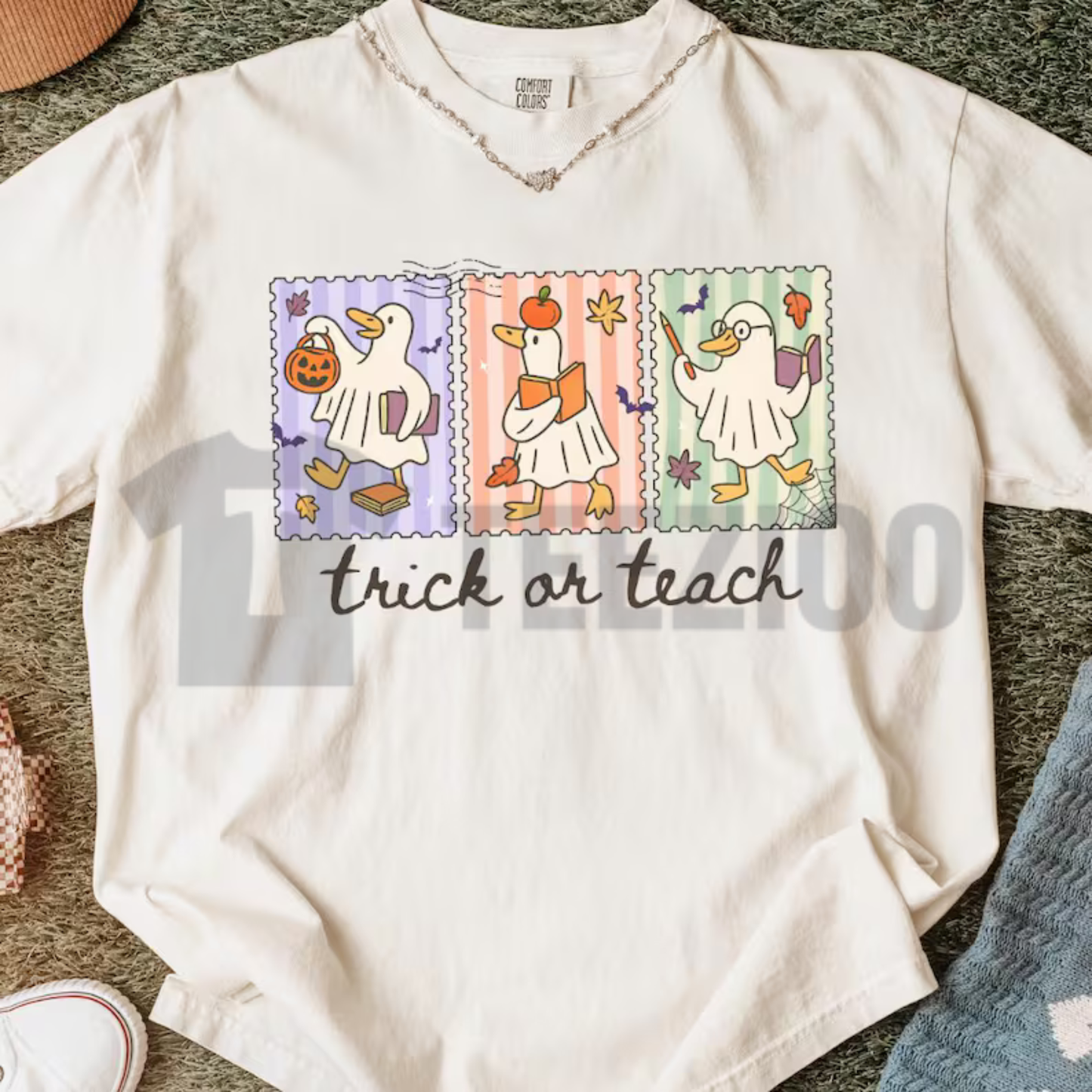 Funny Teacher Goose Halloween Shirt - Spooky Educator Graphic Tee