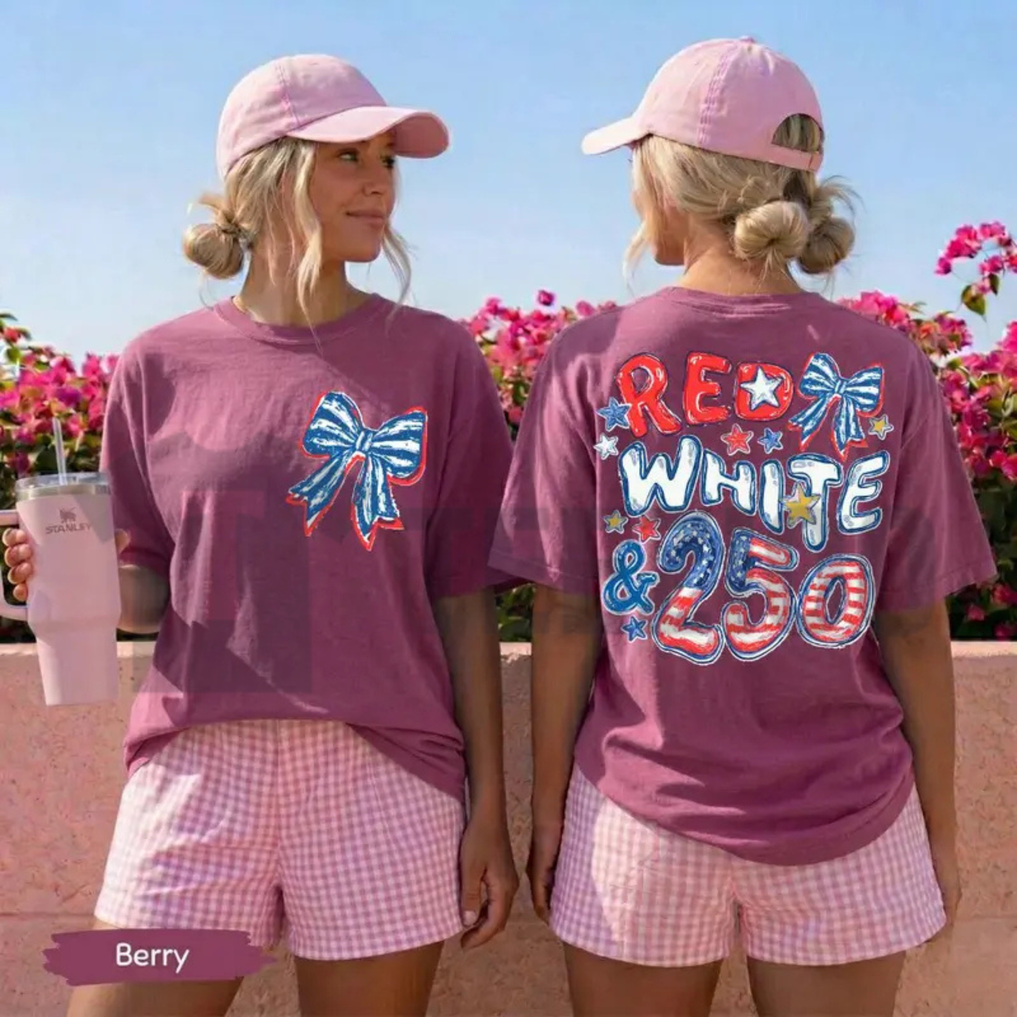 Red White & 250 America 250th Anniversary Comfort Colors Tee