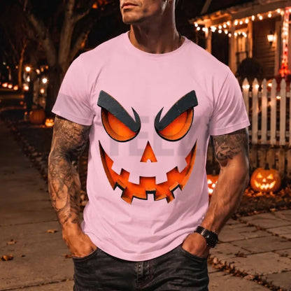 Spooky Halloween Top – Men's Scary Evil Jack O' Lantern Graphic Apparel
