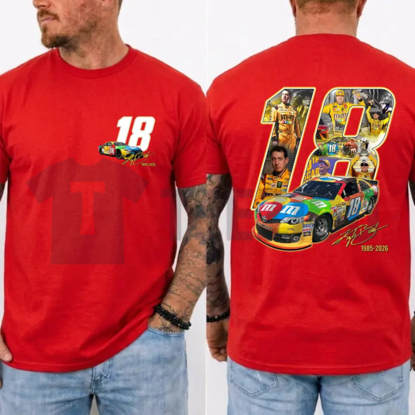 Kyle Busch 18 Tribute Tee – NASCAR Racing Legend Memorial Graphic Shirt