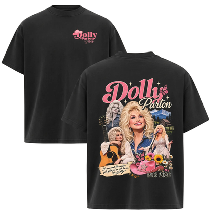 Vintage Dolly Parton Graphic Tee - 80s Country Music Queen Merch Shirt