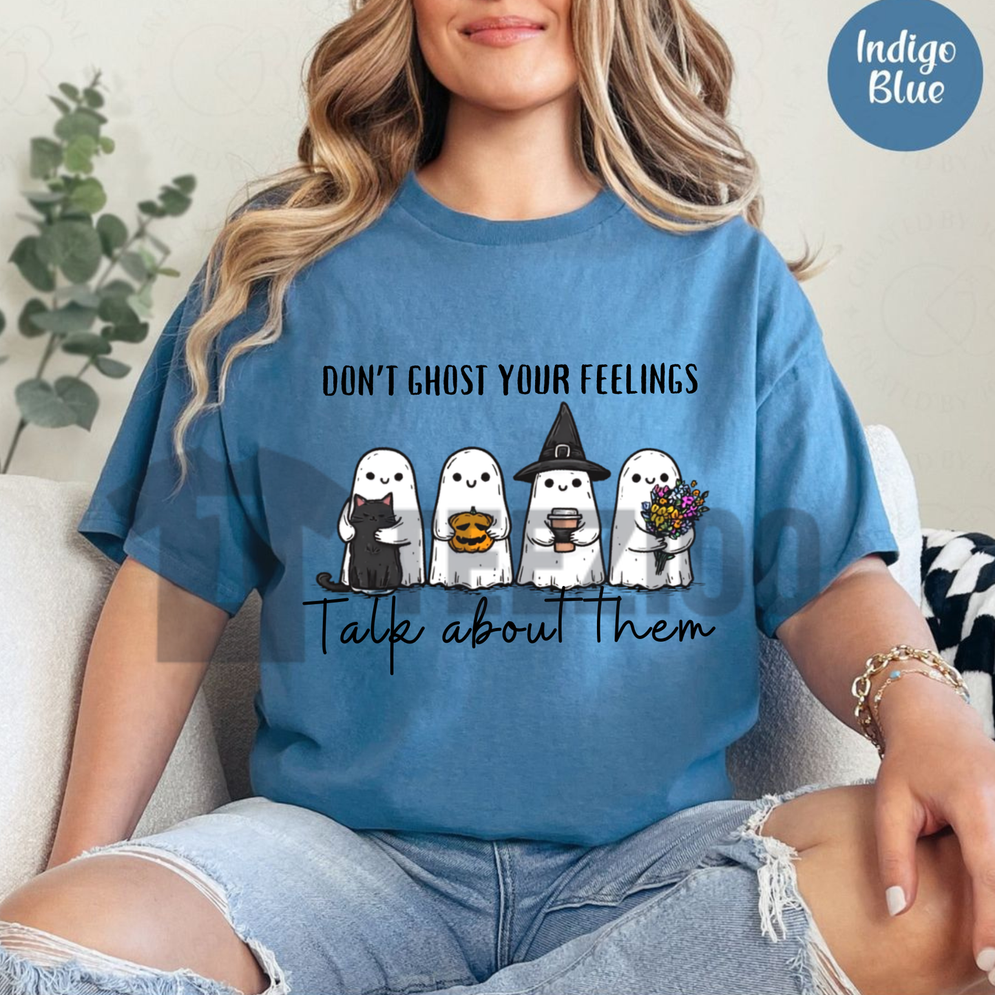 Don't Ghost Your Feelings Comfort Colors Shirt – Mental Health Halloween Tee