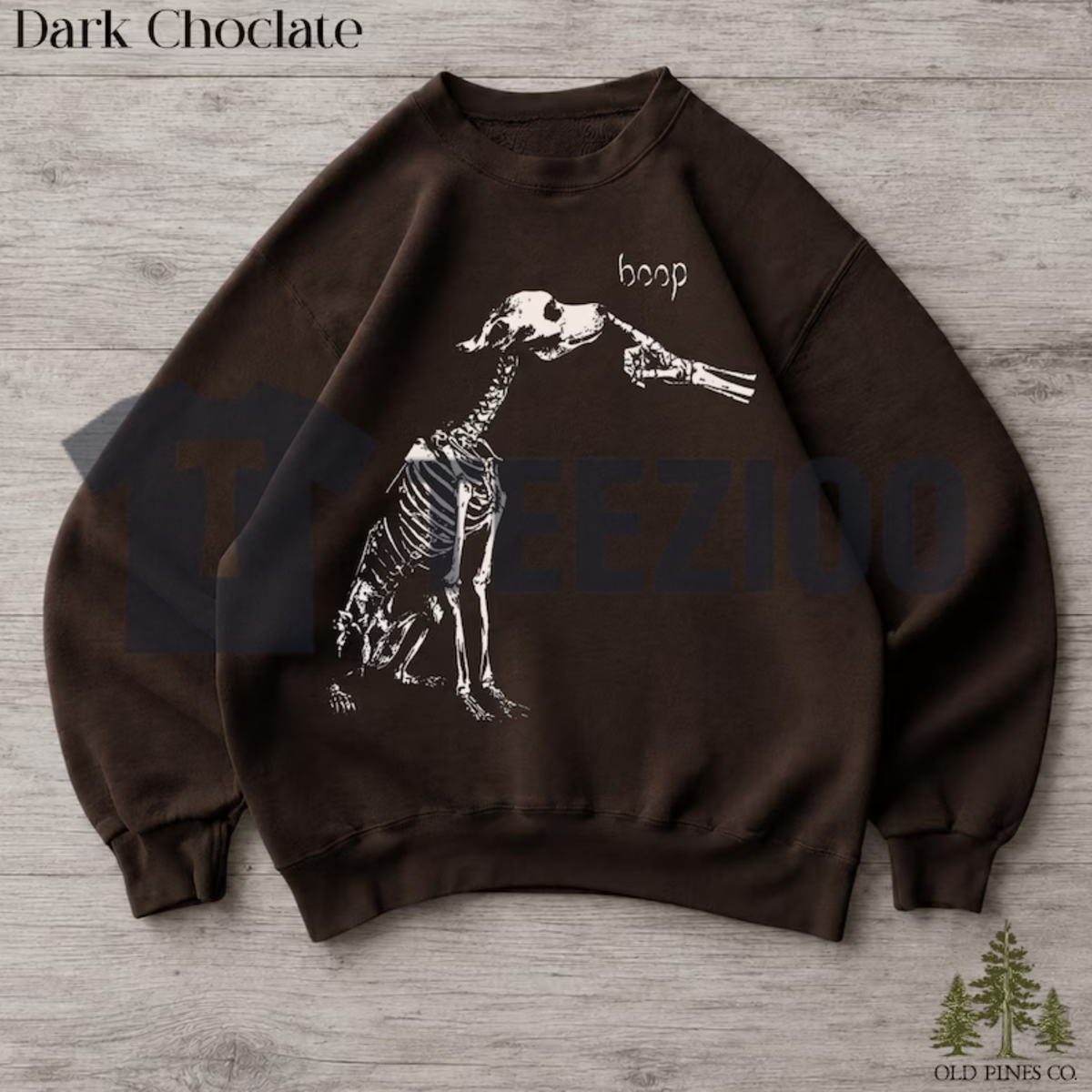 Funny Boop Dog Skeleton Halloween Sweatshirt - Spooky Dog Lover Crewneck