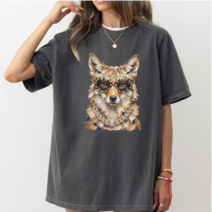 Comfort Colors® Glam Whitetail Hunting Shirt - Preppy Leopard Print Wildlife Tee
