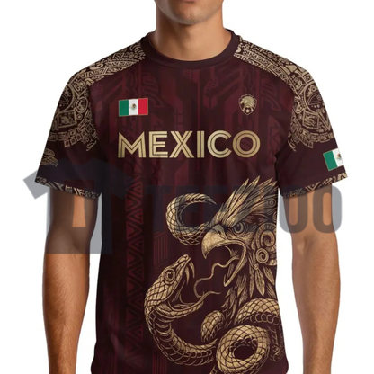 Mexico Aztec Eagle Heritage Soccer t-shirt – All Over Print Men's Football Shirt