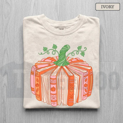 Book Pumpkin Fall Shirt – Cute Bookish Librarian & Bookworm Tee