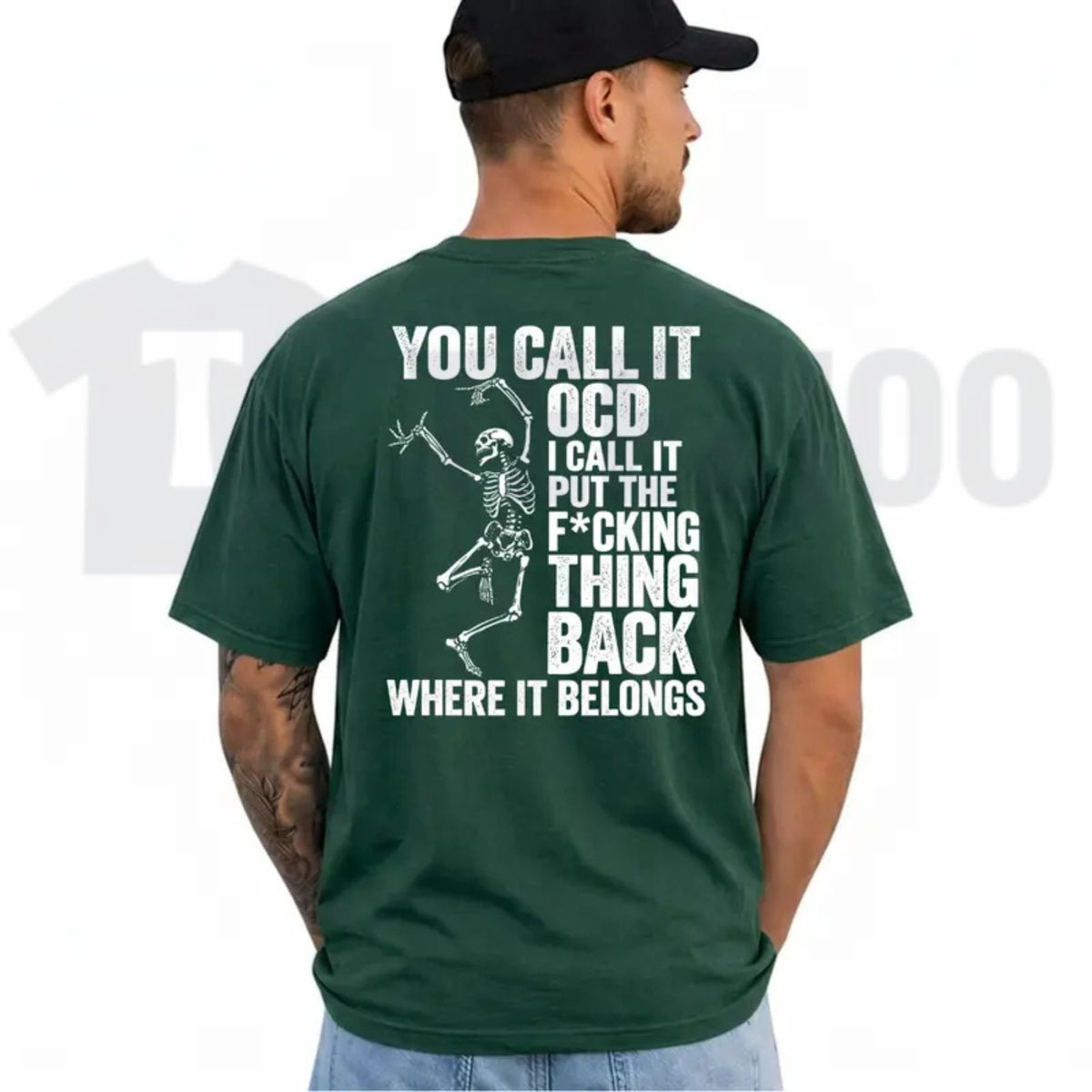 Dark Humor Skeleton Top – You Call It OCD Funny Sarcastic Graphic Apparel