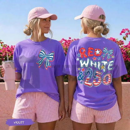 Red White & 250 America 250th Anniversary Comfort Colors Tee