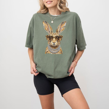 Comfort Colors® Glam Whitetail Hunting Shirt - Preppy Leopard Print Wildlife Tee