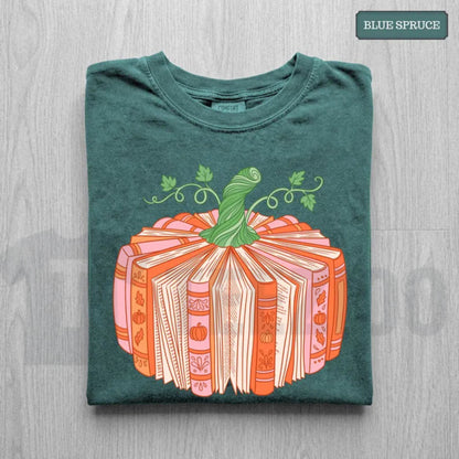 Book Pumpkin Fall Shirt – Cute Bookish Librarian & Bookworm Tee