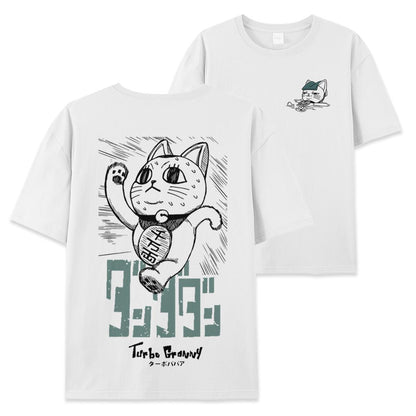 Aesthetic "Dandadan" Turbo Granny Shirt – Okarun Momo Retro Anime Tee - Teezioo